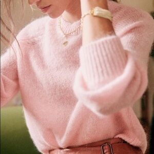 Sézane Soft Pink Crew Neck Sweater